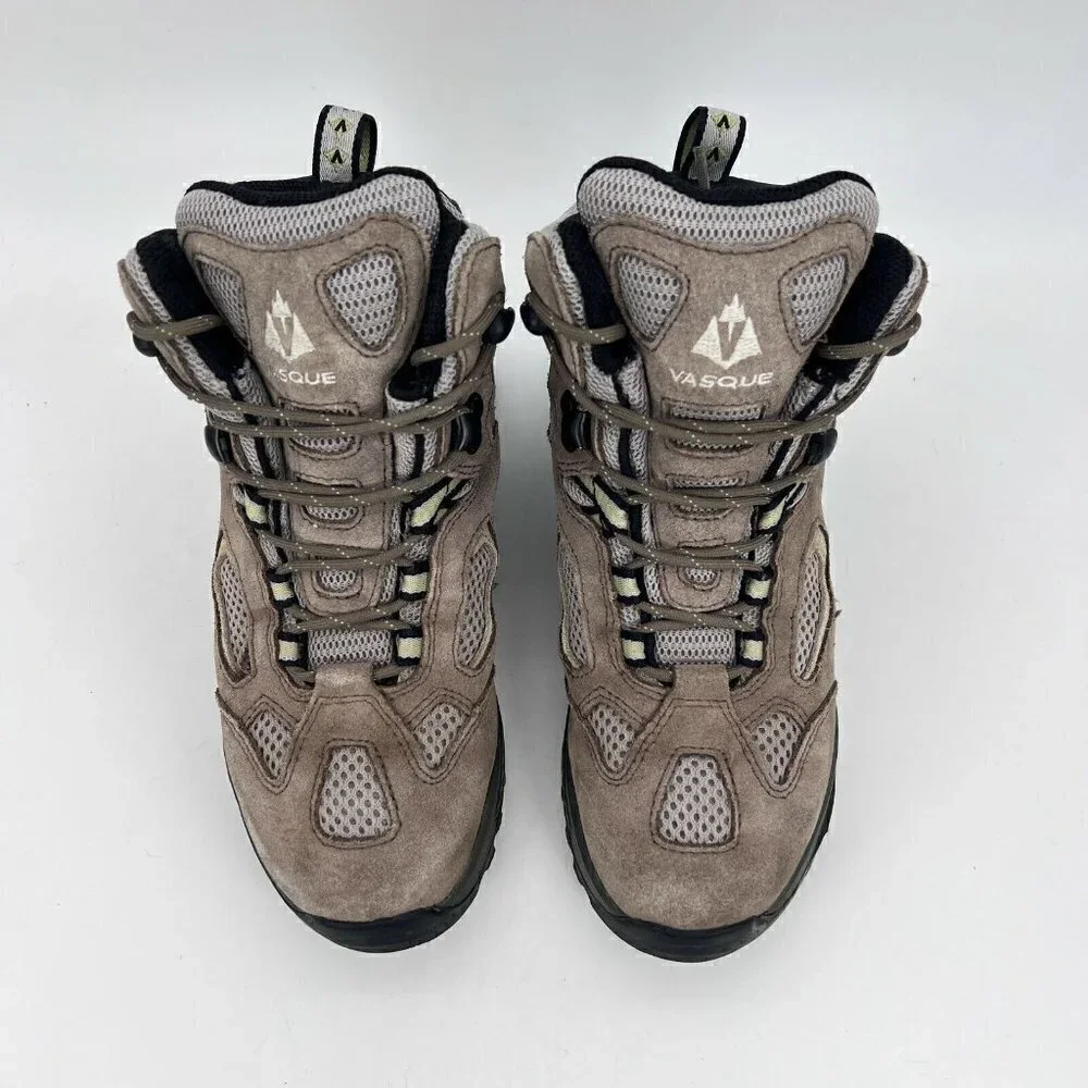Vasque Breeze Gray Tan Youth Waterproof Suede Hiking Boots Trail 7201 Size 3